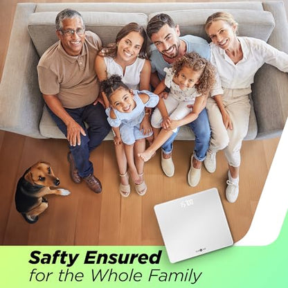 550lb Scale for Body Weight with Ultra-Wide Platform and Large LED Bezel-Less Display, Accurate High Precision Digital Bathroom Scale with Extra-High Capacity - color: Silver