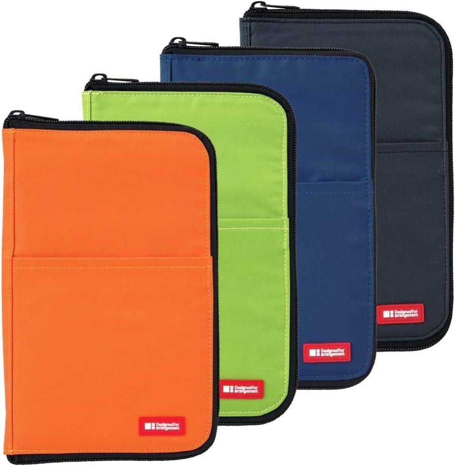 LIHIT LAB Slim Pen/Pencil Pouch, Wide, 0.7 × 5.5 × 8.5 Inches, Indigo (A7653-11) - color: Indigo, size: 0.7 × 5.5 × 8.5 Inches