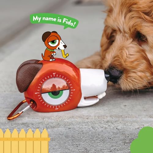Handy Famm Fido the Dog 4-in-1 Kids Measuring Tape with Adjustable Level Eye, Angle Finder & Eraser Ears – Montessori STEM Educational Toy, Real Tape-Measure for Children Ages 3+ - style: Fido