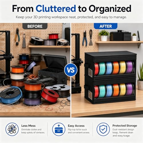 3D Printer Filament Storage Box, 4 Pack Filament Dryer for PLA ABS Spools