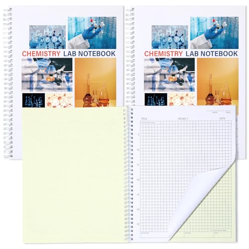 gisgfim 25 Sets Carbonless Lab Notebook with Periodic Table(50 Pages)