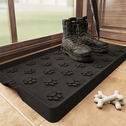 SUPENUIN Paw Pattern Boot Tray, Shoe Mat Tray for Entryway 16x27.5 Inches - color: Paw, size: 16"x27.5"