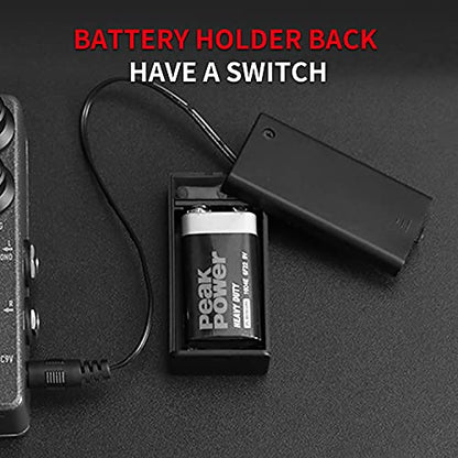 DAIERTEK 9V Battery Holder, 9 Volt Battery Holder with ON/Off Switch Cover Lead Wires 9V Battery Box 9 Volt Battery Case Connector -3Pack