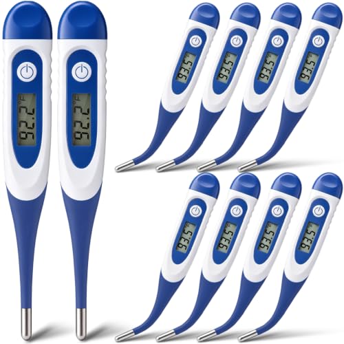 TrelaCo 10 Pcs Digital Thermometer Bulk for Adults, Blue - color: Blue