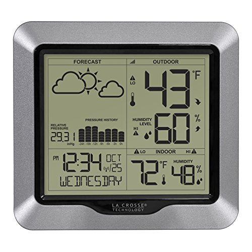 308-1417 Wireless Barometric Pressure Weather Station with WWVB Time, 330ft