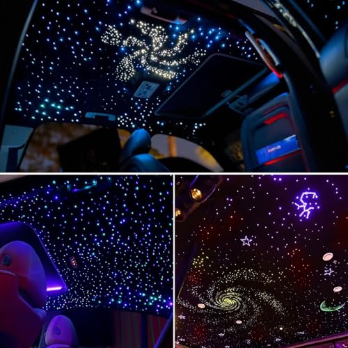 AKEPO 36W 4 Color Twinkle Starlights Headliner Fiber Optic Lights Kit - size: 1500pcs*13.1ft*0.03in