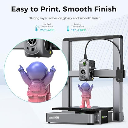 Creality 3D Printer Filament 1.75mm, Rainbow PLA+ Plus Pro Filament Toughness Upgraded, Dimensional Accuracy ±0.02mm, Fit Most 3D Printers, 4 Pack 1kg Spool(2.2lbs), Rainbow - color: Gradient