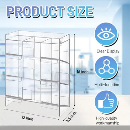 Acrylic Tube Rack 6 Pull Out Trays 9 Compartment Wall Mount Tube Organizer