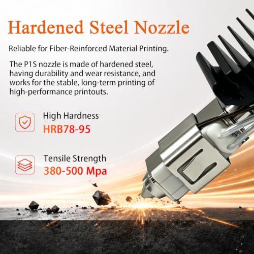 Upgraded 0.4MM P1S/P1P Hotend Hot End Full Assembly Print Head Leak-Proof - style: 3