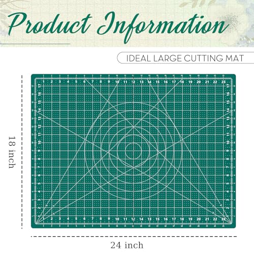 Teenyyou 18" x 24" Self Healing Cutting Mat Foldable - color: Green, size: 24" L x 18" W