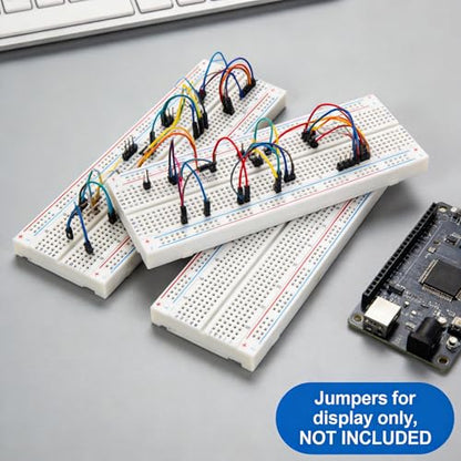 1-Pack 830 Point Solderless Breadboard, Solderless Prototype Circuit Board for Arduino DIY Electronics STEM Projects