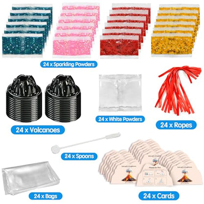 rifamee 24Pcs Volcano Eruption Science Kit Party Favor Experiments Gifts for 4-6 8-12 Age Boys and Girls Valentine's Day Christmas (Volcano 2, One Size)