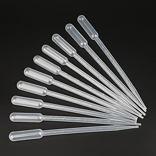 G2PLUS 100PCS 5ml Transfer Pipettes, Plastic Graduated Pipettes, Calibrated Disposable Dropper for Liquid, Essential Oils, Science Laboratory, Experiment, Make up Tool - size: 5ML