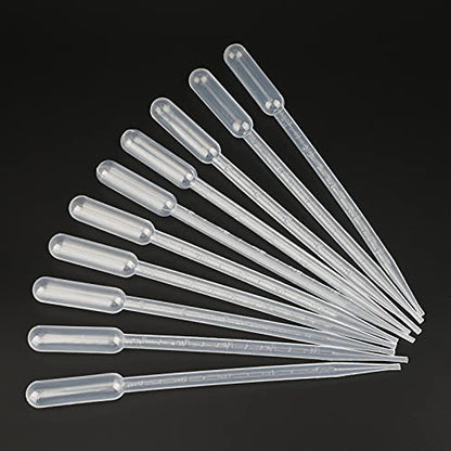 G2PLUS 100PCS 5ml Transfer Pipettes, Plastic Graduated Pipettes, Calibrated Disposable Dropper for Liquid, Essential Oils, Science Laboratory, Experiment, Make up Tool - size: 5ML