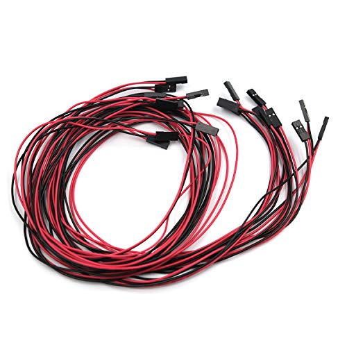 Mayata 70cm 2 Pin Female to Female for Jumper Wire for Dupont Cable for 3D Printer (20pcs) - size: 20pcs