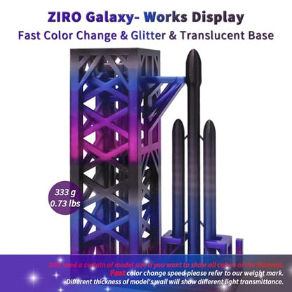 ZIRO Fast Color Change Twinkling PLA, 1.75mm 3D Printing Filament, Galaxy - color: Galaxy