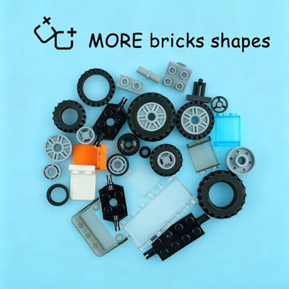 298Pcs Wheels and Axles Set Tires City Car Parts Building Brick Accessories - color: 298pcs