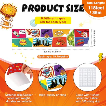 Containlol 118ft Bulletin Board Border Classroom Border, Hero Style - style: Hero Style