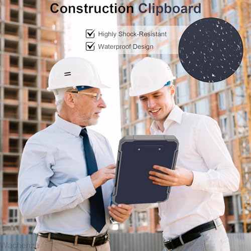 Clipboard, Clipboard with Storage, Heavy Duty Clip Boards 8.5x11, Protective Over Molded Edge, Plastic Clipboards, Contractor Folder with Internal Pen Pouch for Driver (Dark Blue) - color: Dark Blue