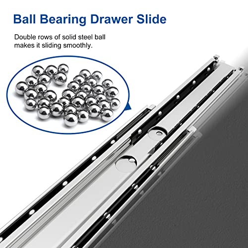 VADANIA #A76 52" Black Industrial Grade Heavy Duty Drawer Slide - color: #A76 - Without Lock, size: 52 Inch