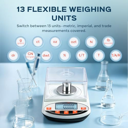 Bonvoisin Lab Scale 500g x 0.001g Digital Gram Scale Analytical Balance - size: 500g, 0.001g