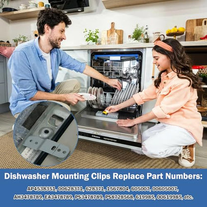 4PCS 619985 00619985 Dishwasher Mounting Bracket Fits Bosch Dishwasher - size: 4 Pack