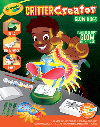Crayola Glow in The Dark Critter Creator, Clay Bug Toy Kit for Kids