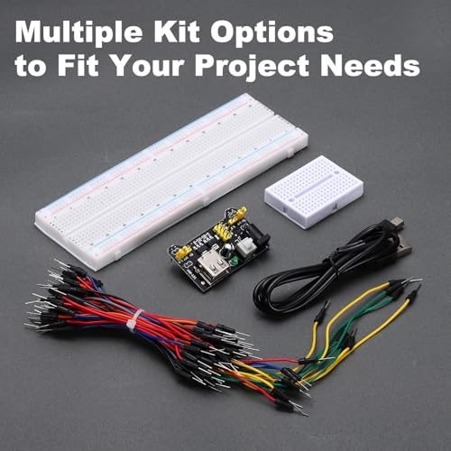 MECCANIXITY Breadboard Kit w/Power Supply Module 830 Tie-Points Breadboard