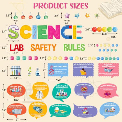 Fancy Land Science Bulletin Board Sets for Classroom Decorations 81Pcs