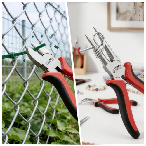 8-Piece Mini Jewelry Pliers Set, Needle Nose, Round Nose & Cutters