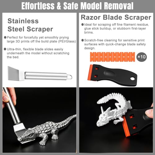 72PCS 3D Printer Tool Kit,3D Printer Accessories&Bag for Cleaning & Removal - size: 3D Printer Tool Kit (72-Piece)
