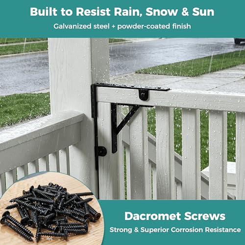 Wooden Gate Hardware Kit, Heavy Duty Anti Sag Outdoor Wood Corner Bracket