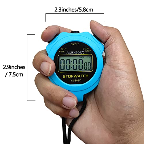 Stopwatch Timer, Digital Stop-Watch for Sports, Blue - style: non-waterproof-blue