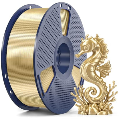 SUNLU Silk 2.0 PLA 3D Printer Filament, 1KG, Light Gilded Gold - color: 1kg Light Gilded Gold