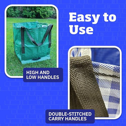 DURASACK Heavy Duty Storage Tote Bag 22-Gallon, Green, Pack of 4 - color: Green, size: Pack of 4