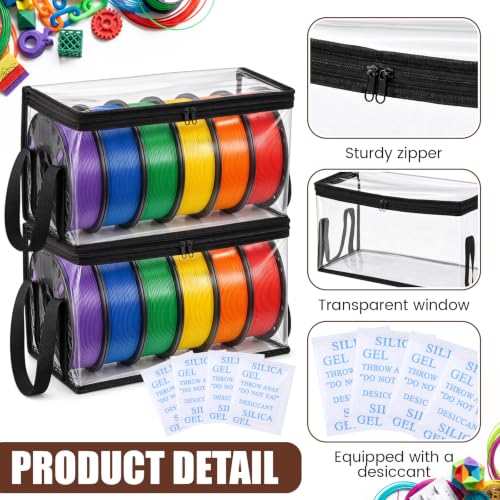 Dansydaisy 6 Pack 3D Printer Filament Storage Box, Holds up to 6 Rolls Each