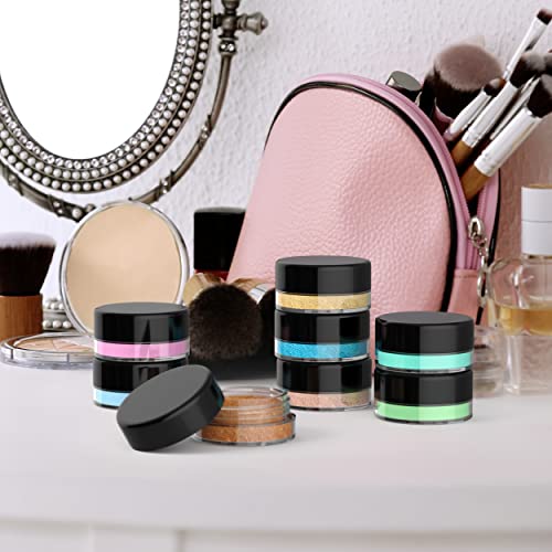 Sample Jars with Lids, Empty Dab Containers, Wax, 3 Gram, 50 PK - color: Black, size: 50 Pack