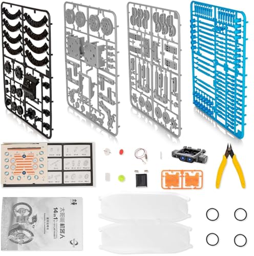 Solar Robot Kit, 14-in-1 STEM Building Toy for Kids DIY Science Robotic Set - color: Gray