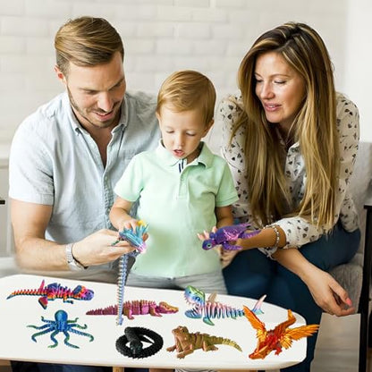 9 PCS 3D Printed Animals Fidget Toys