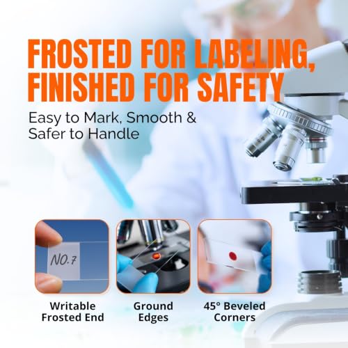 Microscope Slides and Covers, 50 Optical Float Glass Slides+100 Coverslips