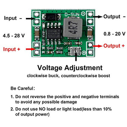 ACEIRMC 12pcs MP1584EN Mini 3A DC-DC Buck Converter 4.5V-28V to 0.8V-20V Adjustable Voltage Regulator 24V/12V/9V to 12V/5V/3.3V Step-Down Power Module