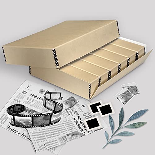 Lineco, Archival Slide Storage Box 15.5"x11.5"x3", with 6 Cases, Pack of 2 - size: 2 Pack