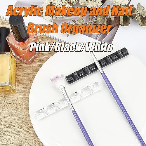 AKOAK 3 Pcs Nail Art Penholder Acrylic Makeup and Nail Brush Organizer Art and Craft Painting/Carving Brush Display Stand Can Hold 5 Individual Brushes