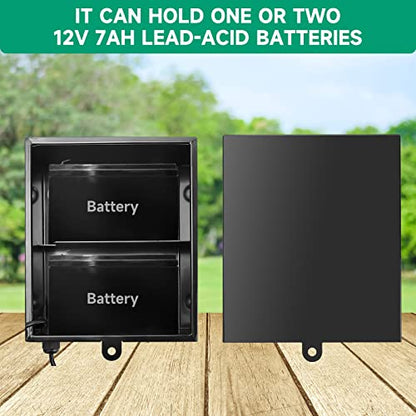 Briidea Battery Box Apply to Deer Feeders, Door Openers or Vehicular Swing Gates, Durable and Weatherproof - style: 12V