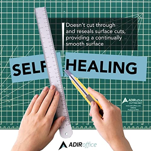 Adir Professional Self Reversible Healing Cutting Mat, 18 by 24-Inch, Green/Black - size: 24"L x 18"W