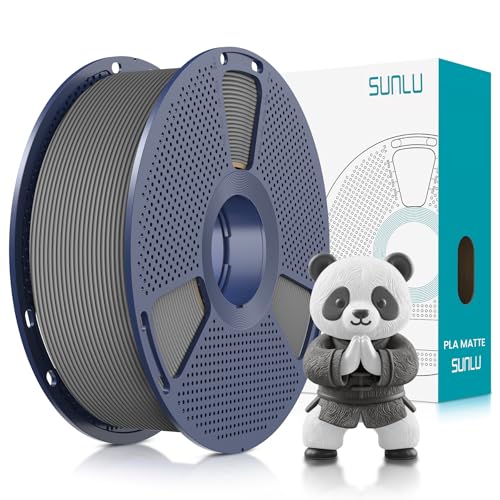 SUNLU 1KG PLA Matte 3D Printer Filament 1.75mm, Matte Grey - color: Grey, size: 1KG