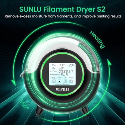 SUNLU S2 Filament Dryer, Black - color: Black