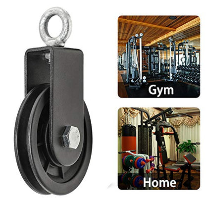 90mm Pulley Wheel for Cable Machines Silent Bearing Home Gym Equipment Pull Down Attachment Weight Lifting Pulley Traction