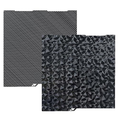 Smooth Diamond PEO+Carbon Fiber PET Spring Steel Plate for Anycubic Kobra 3, Double Sided Flexible PEO PET Build Plate 256x268mm for Kobra 3, Kobra 3 Combo 3D Printers - color: PEO PET (Diamond+Carbon Fiber)