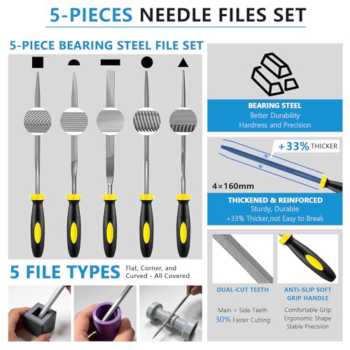 3D Printer Tools Kit, 55PCS 3D Printer Accessories & 3D Printing Tools Kit with Nozzle Cleaner Needles, Scraper, Files, Brushes, Wrench, Engraving Knife for FDM SLA Printers, for Bambu Lab, etc.